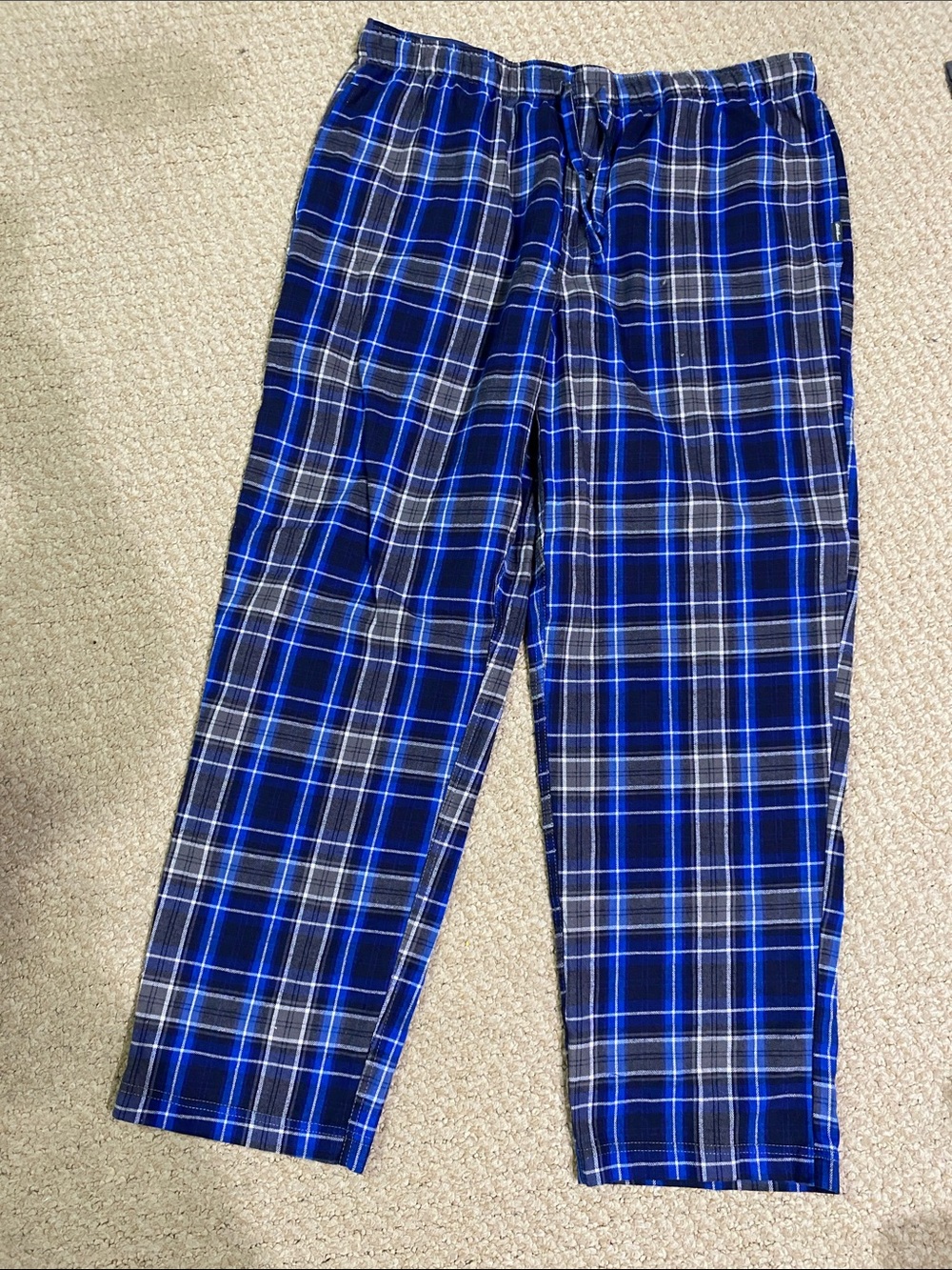 Eddie Bauer Men's Blue Plaid Lounge Pants pajama pants size XL NWOT